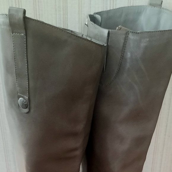 SAM EDELMAN Tall Wide Calf Boots | Dark Grey | Supple Leather |  NEW!! - Picture 12 of 14